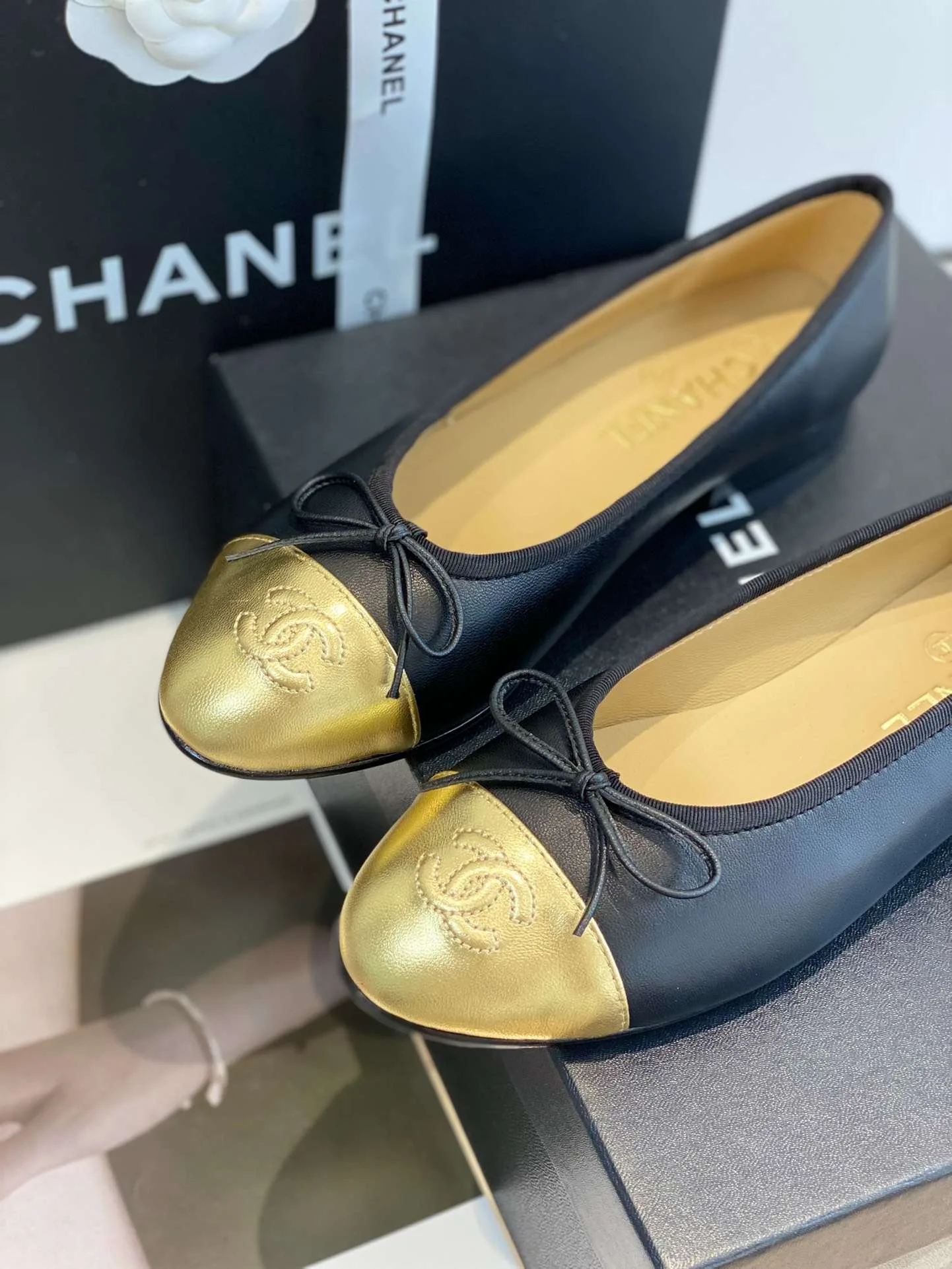 Alternative view of Chanel Ballet Flats Black/Gold