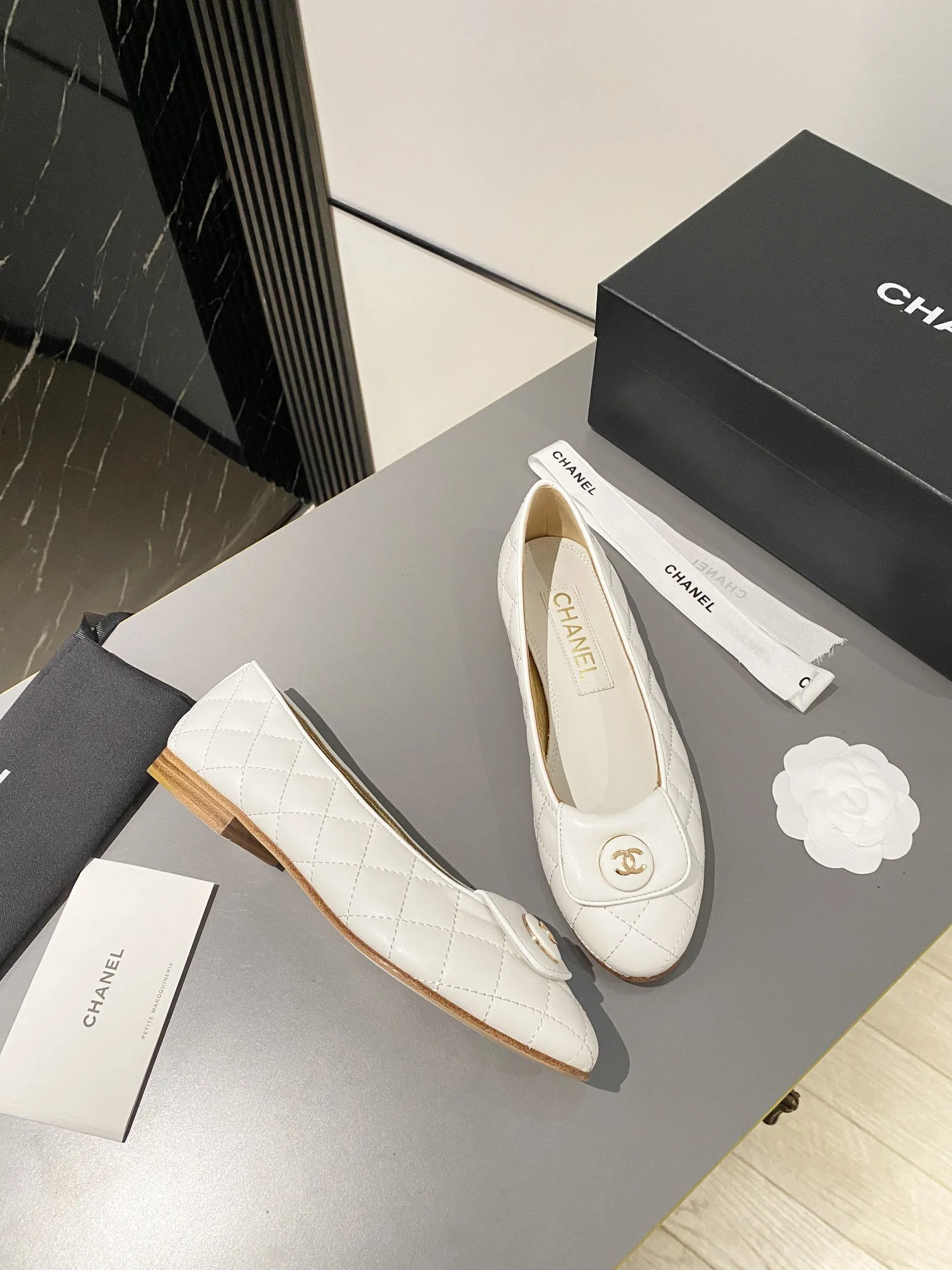 Chanel Ballet Flats White - Image 8