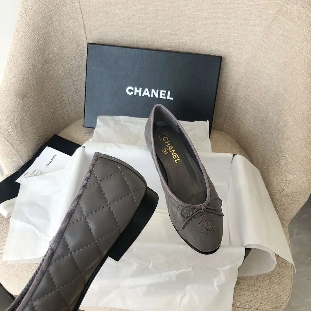 Chanel Ballet Flats Dark Green - Image 4