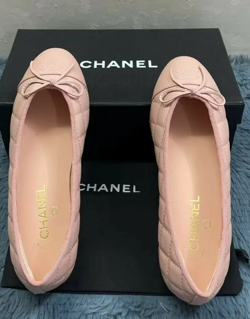 Chanel Light Pink Ballet Flats - Image 2