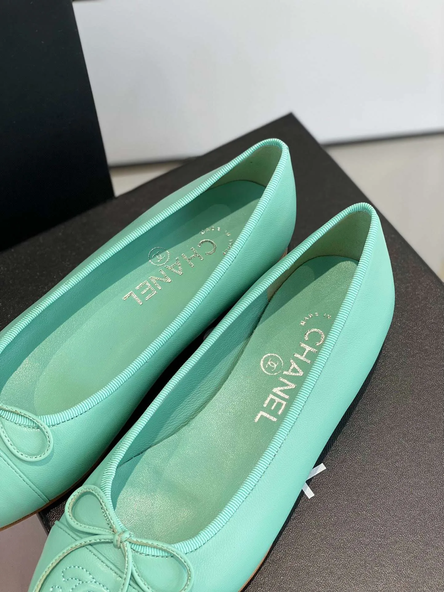 Chanel Ballet Flats Jade Green - Image 7