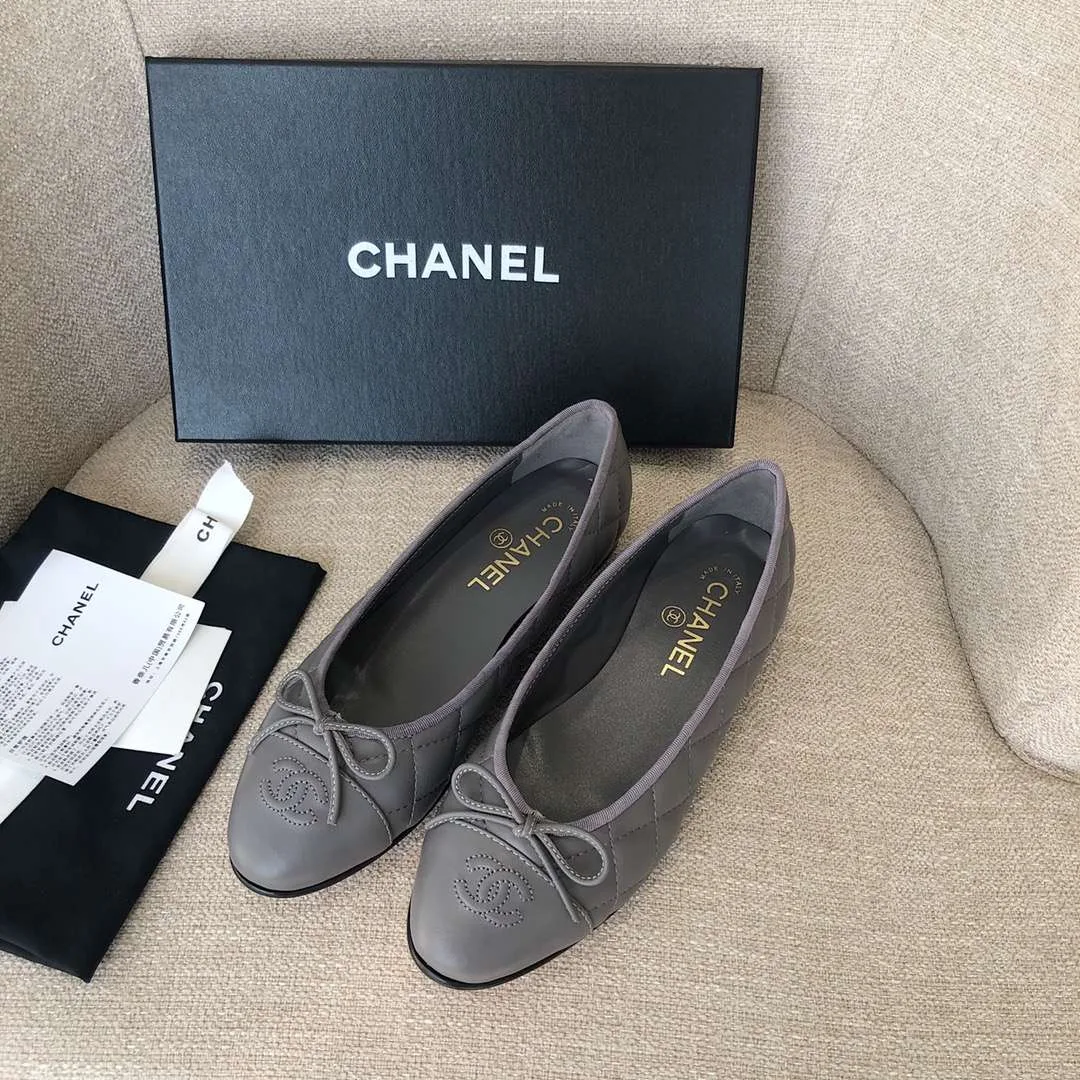 Chanel Ballet Flats Dark Green - Image 3
