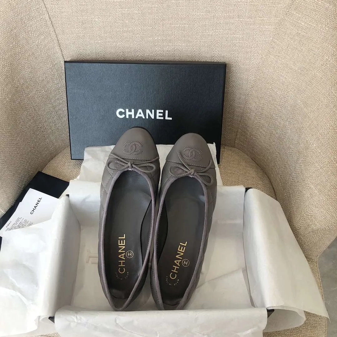 Chanel Ballet Flats Dark Green - Image 2