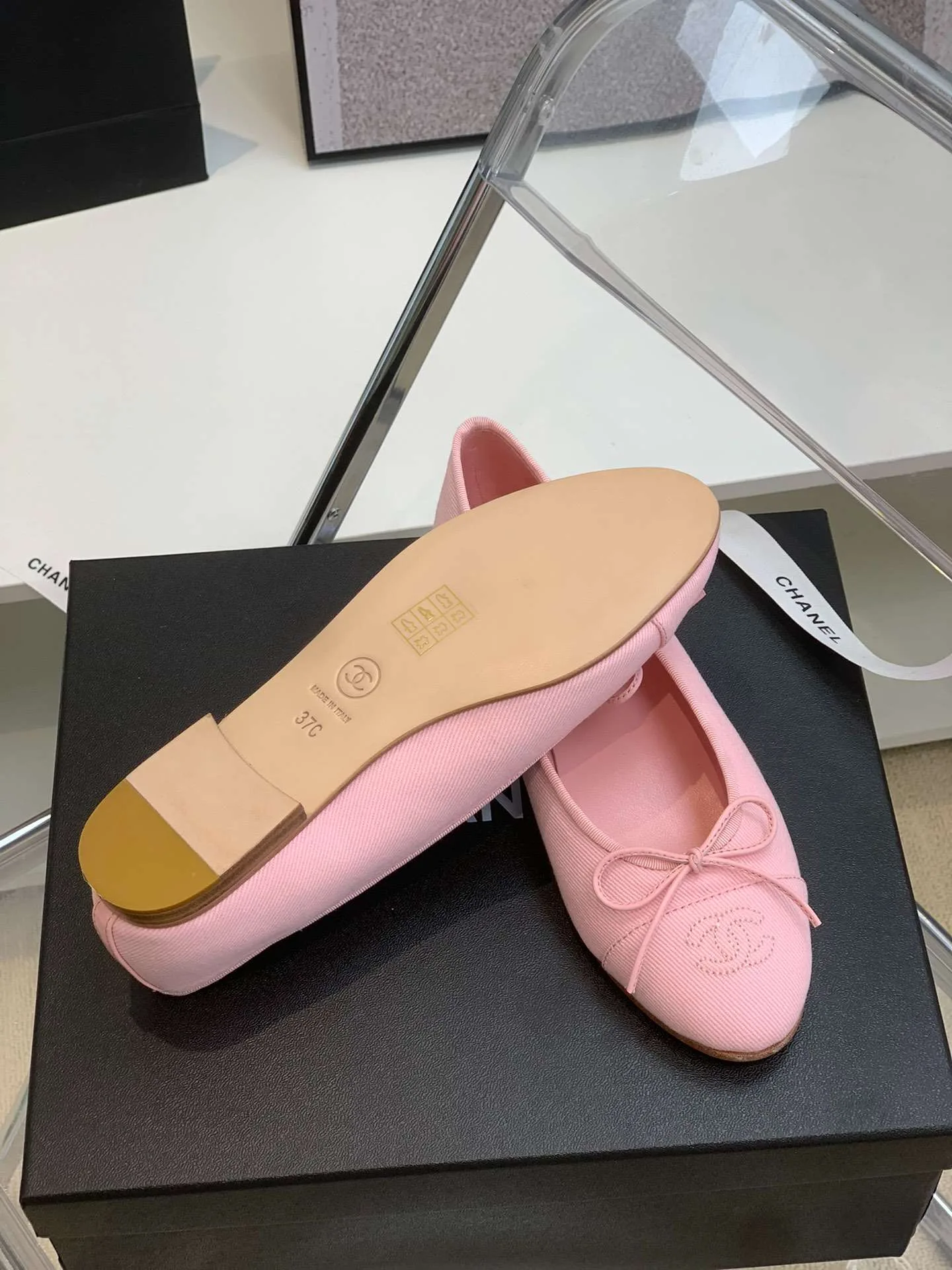 Chanel Ballet Flats Pink - Image 7