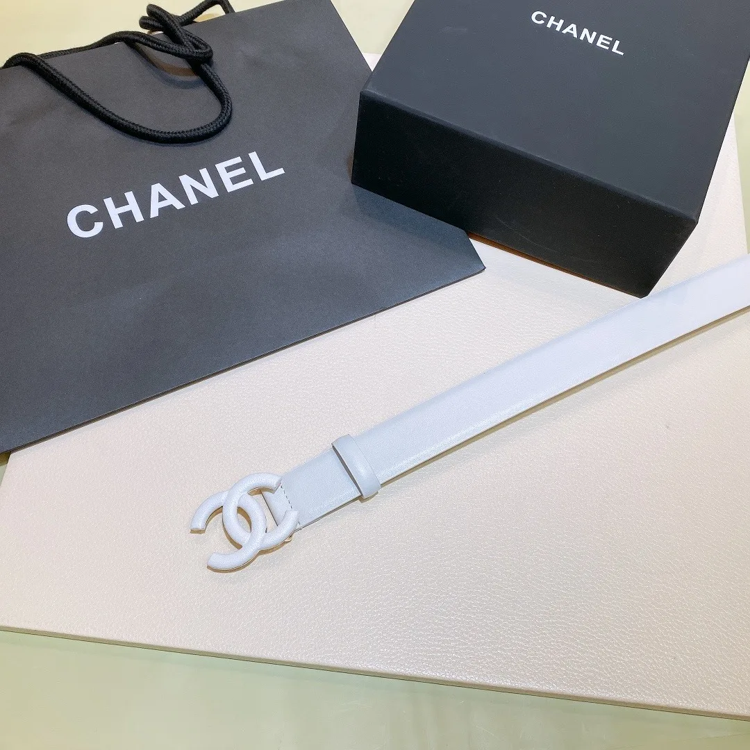 Chanel Belt With Double C Buckle White White-Toned Hardware Women - Image 7
