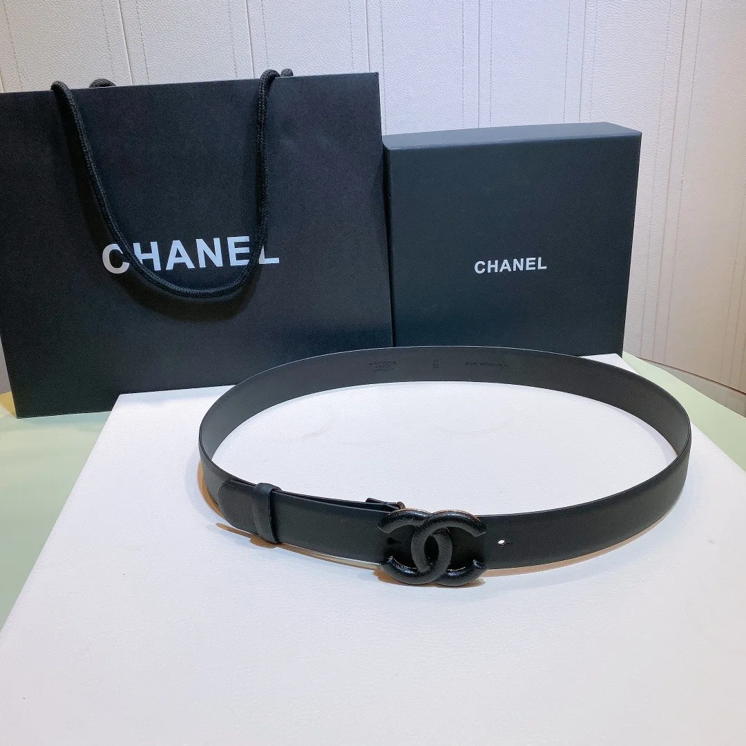 Chanel Belt With Double C Buckle Black Black-Toned Metal Women - Image 3