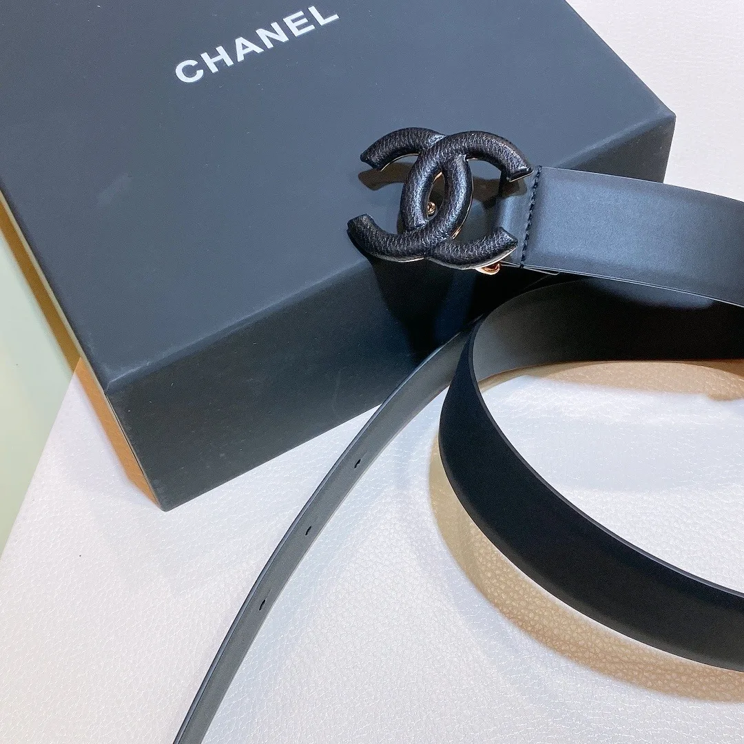 Chanel Belt With Double C Buckle Black Black-Toned Metal Women - Image 5