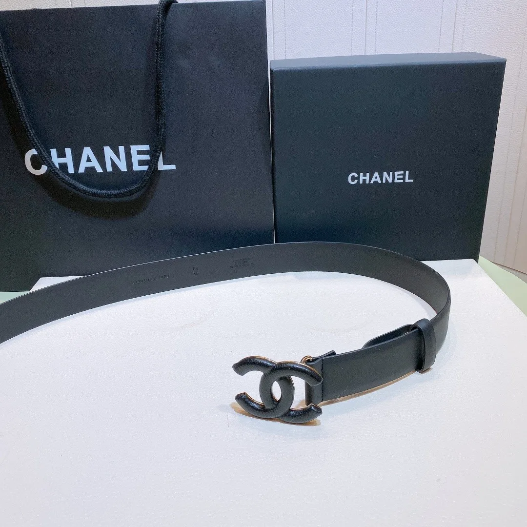 Chanel Belt With Double C Buckle Black Black-Toned Metal Women - Image 6