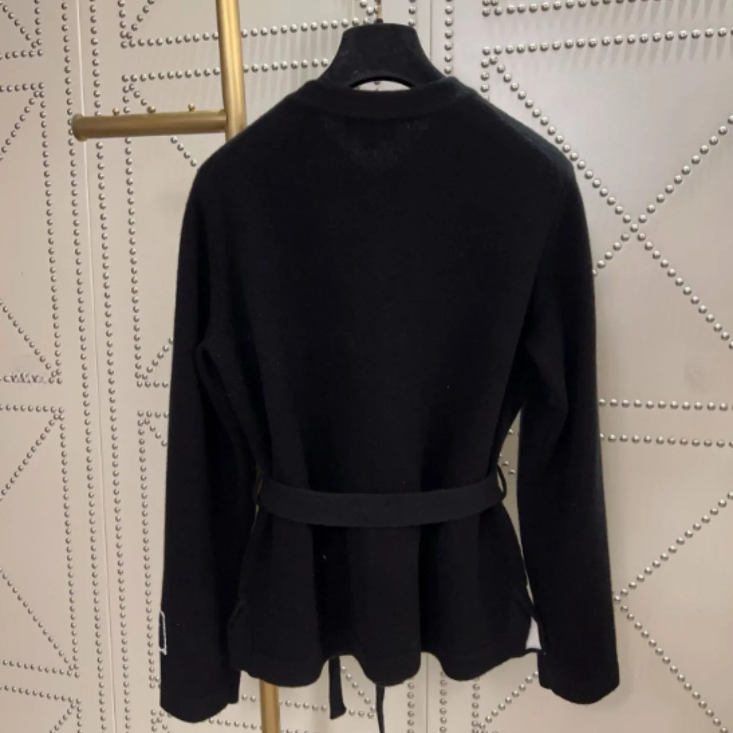 Chanel Belted Jacket With Buttons Black - Image 4