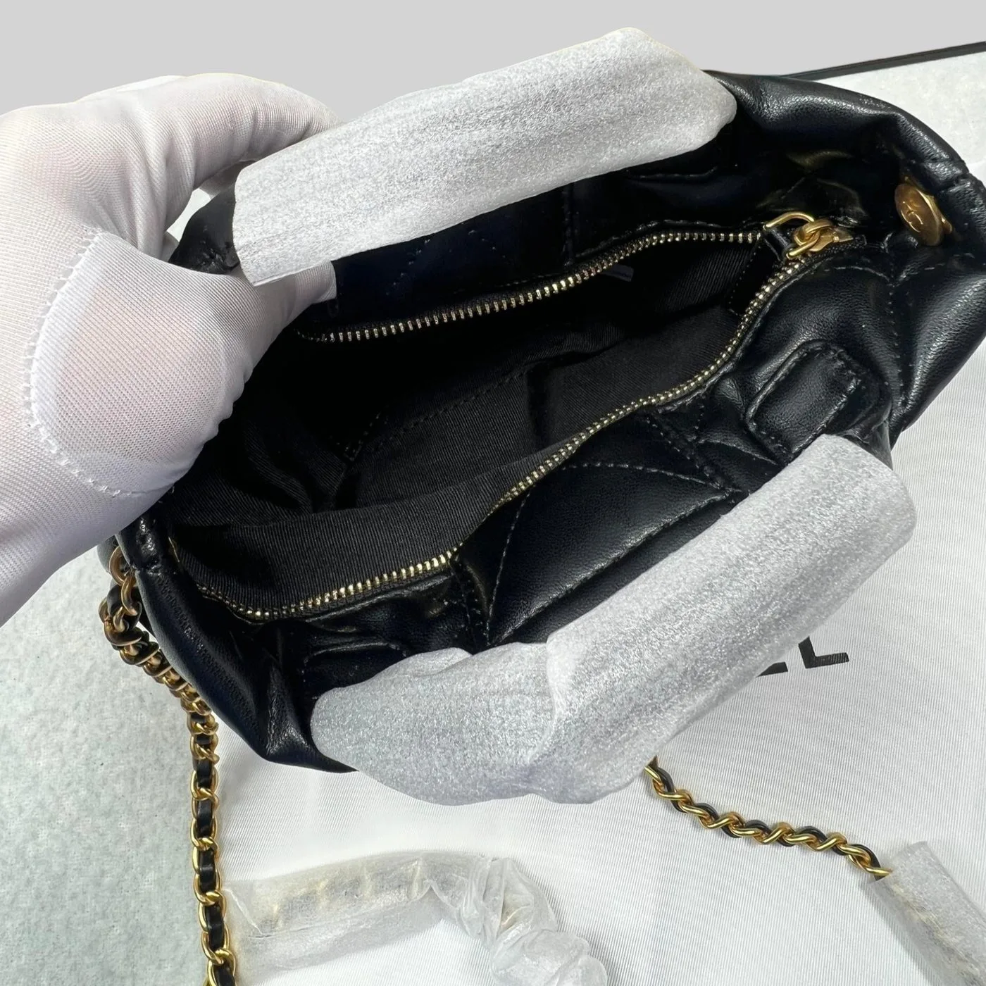 Chanel Bow Mini Top Handle Bag / Black Gold Hardware - Image 3