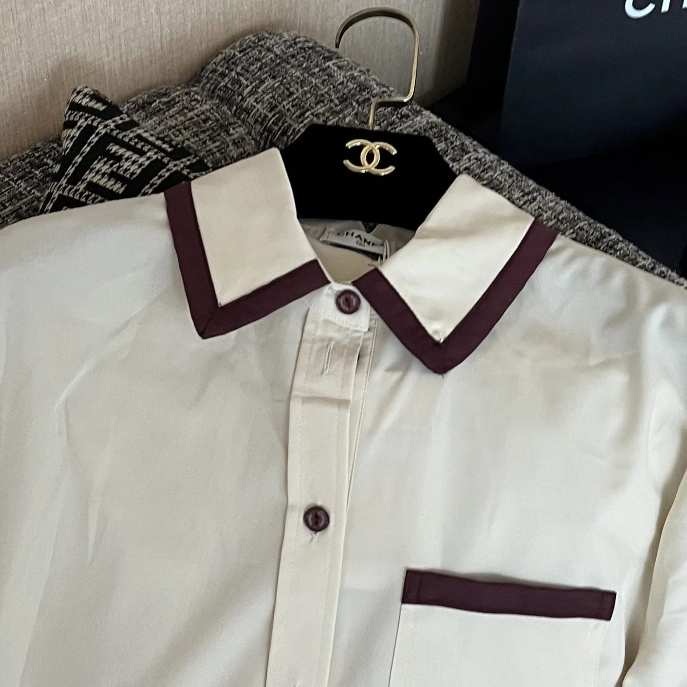 Chanel Button-Down Blouse White - Image 2