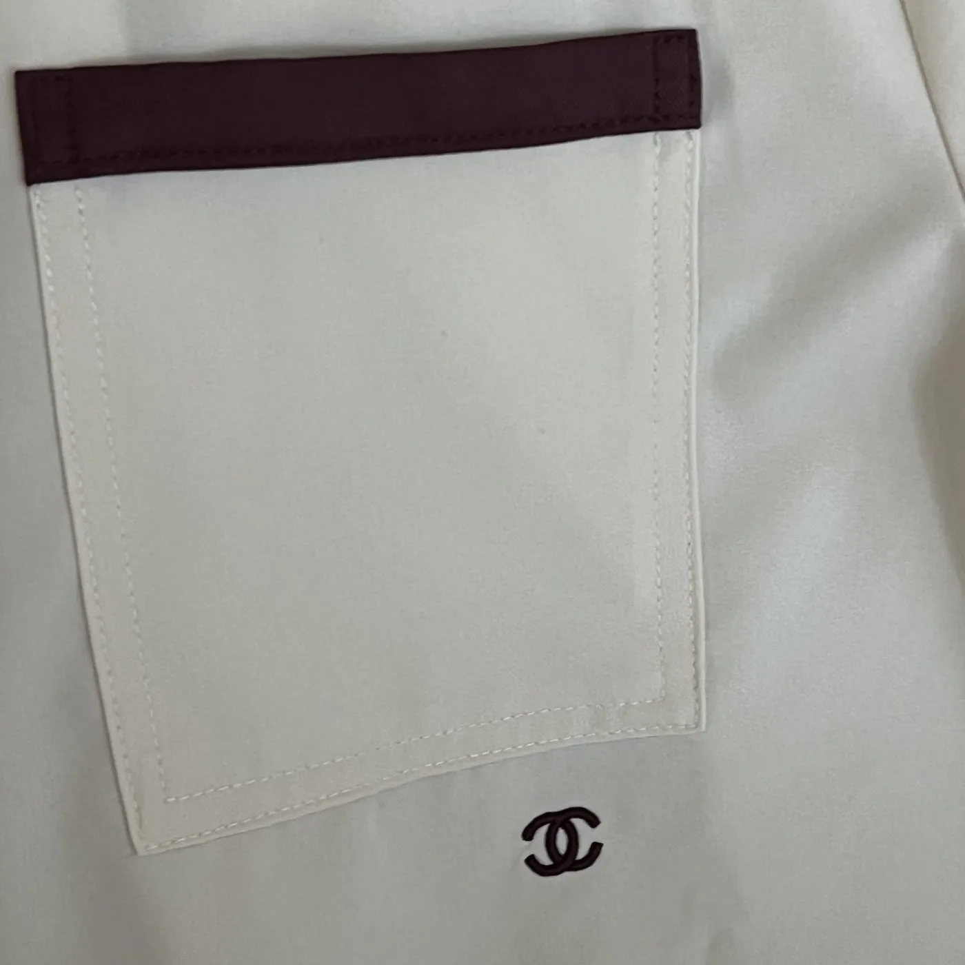 Chanel Button-Down Blouse White - Image 4