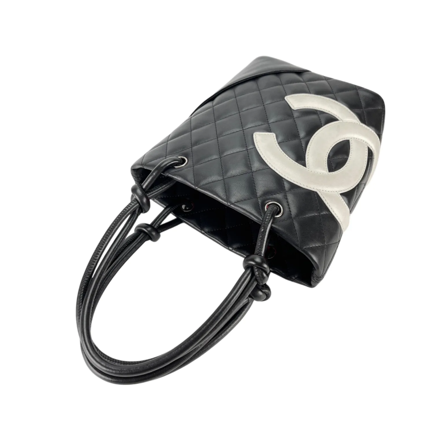 Chanel Cambon Ligne Small Bucket Bag / Black/ White Silver Hardware - Image 5