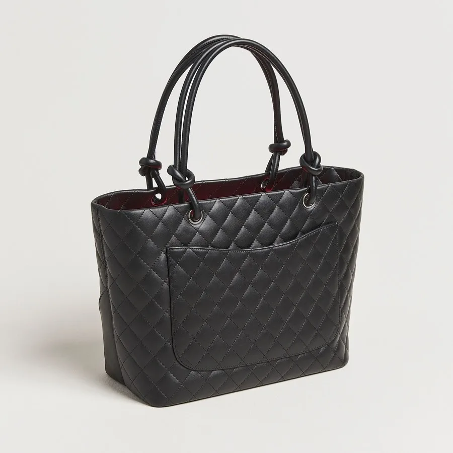Chanel Cambon Ligne Large Tote Bag / Black Silver Hardware - Image 3