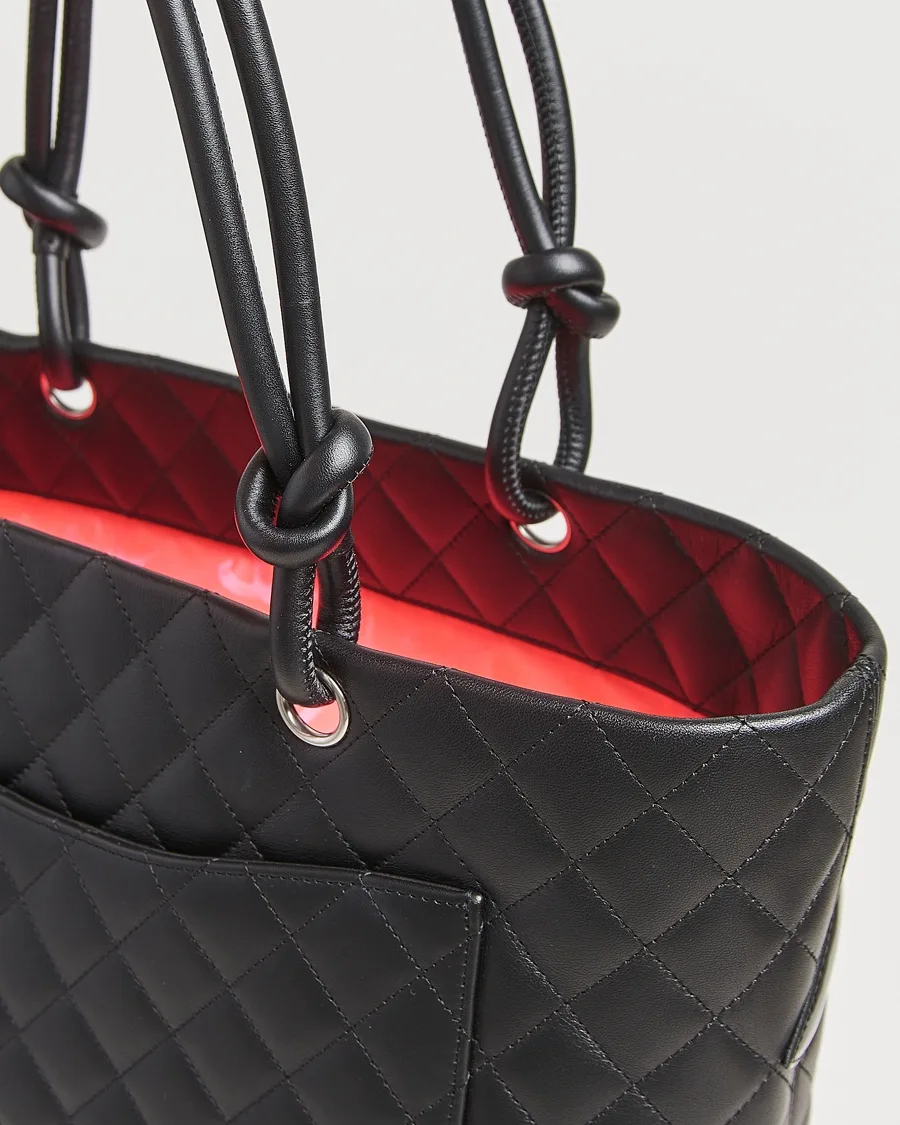 Chanel Cambon Ligne Large Tote Bag / Black Silver Hardware - Image 6