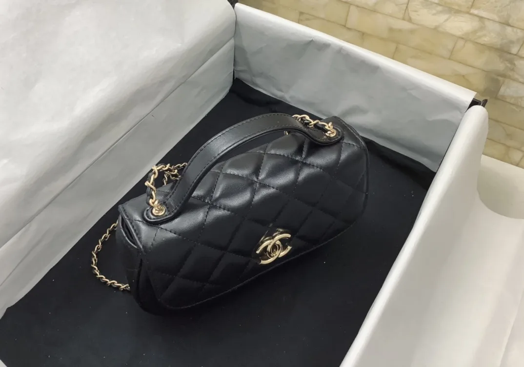 Chanel Classic Flap Phone Holder With Chain Nice Bag Black / - Image 8
