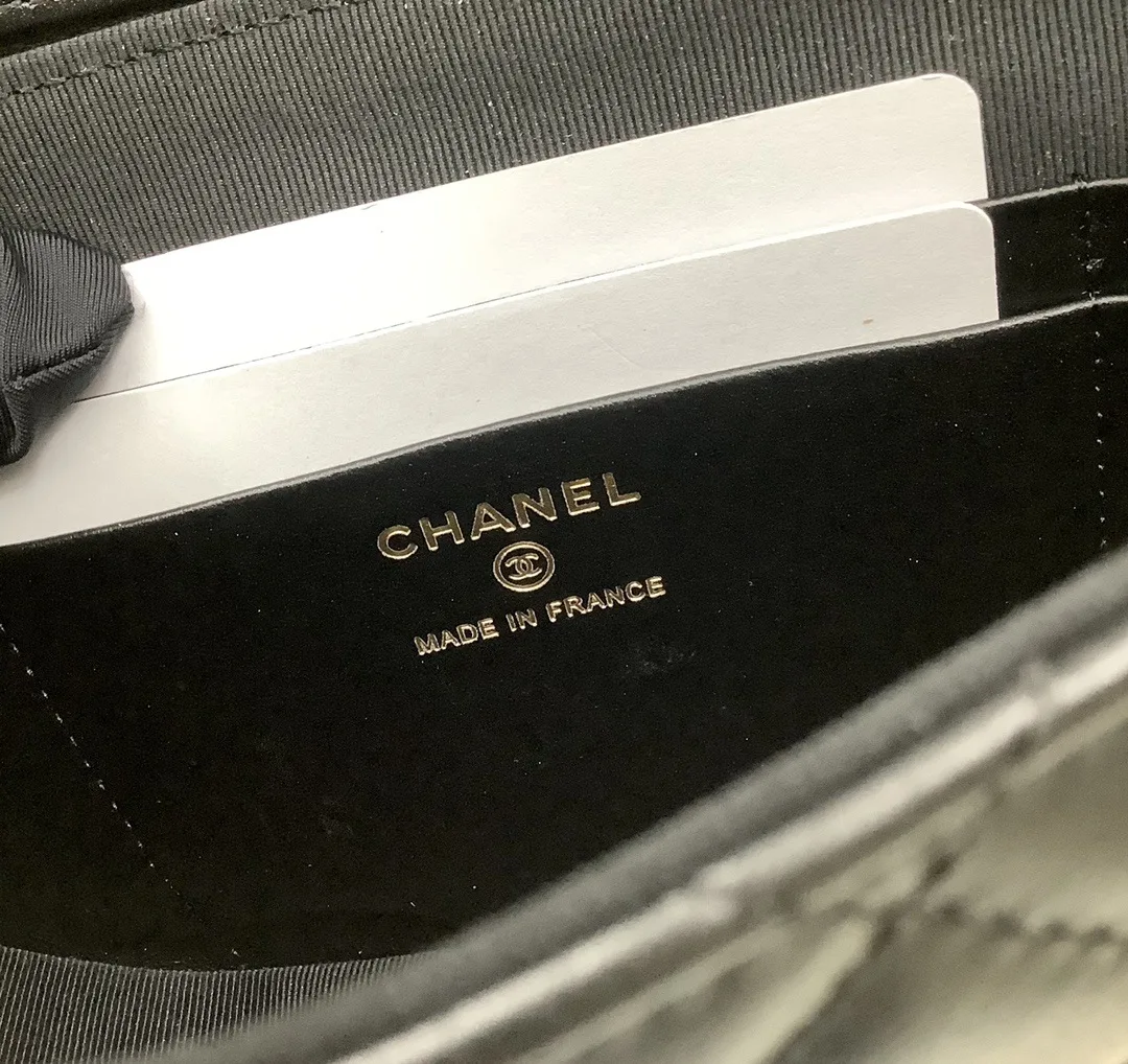 Chanel Classic Flap Phone Holder With Chain Nice Bag Black / - Image 6