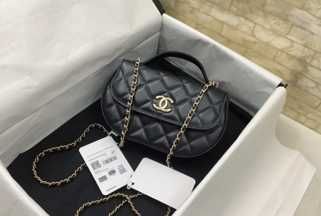 Chanel Classic Flap Phone Holder With Chain Nice Bag Black / - Image 5
