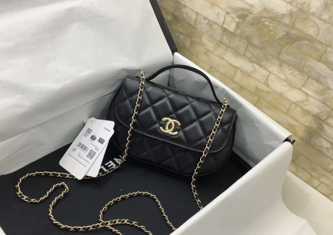 Chanel Classic Flap Phone Holder With Chain Nice Bag Black / - Image 3