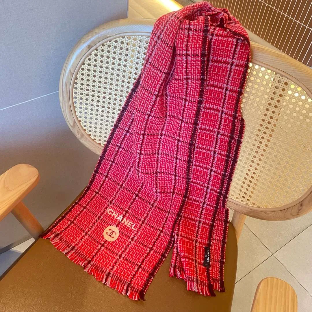Chanel Classic Little Fragrance Pattern Scarf Red - Image 5