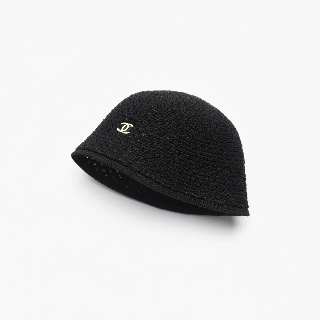 Alternative view of Chanel Cloche Hat Dark Black