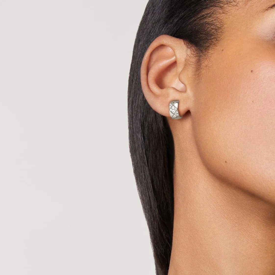 Chanel Coco Crush Earrings Silver Hardware - Image 2