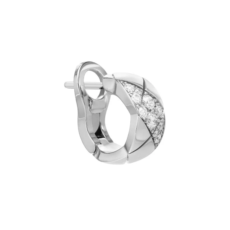 Chanel Coco Crush Earrings Silver Hardware - Image 4
