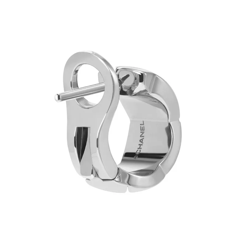 Chanel Coco Crush Earrings Silver Hardware - Image 5