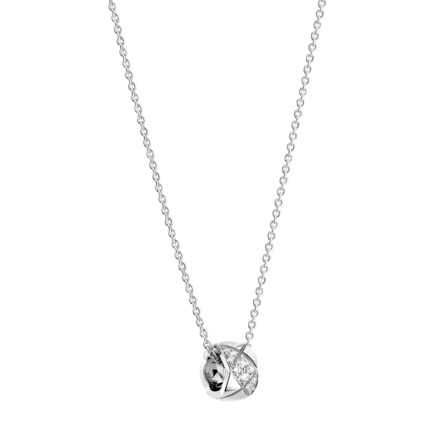 Chanel Coco Crush Necklace Silver Hardware - Image 5