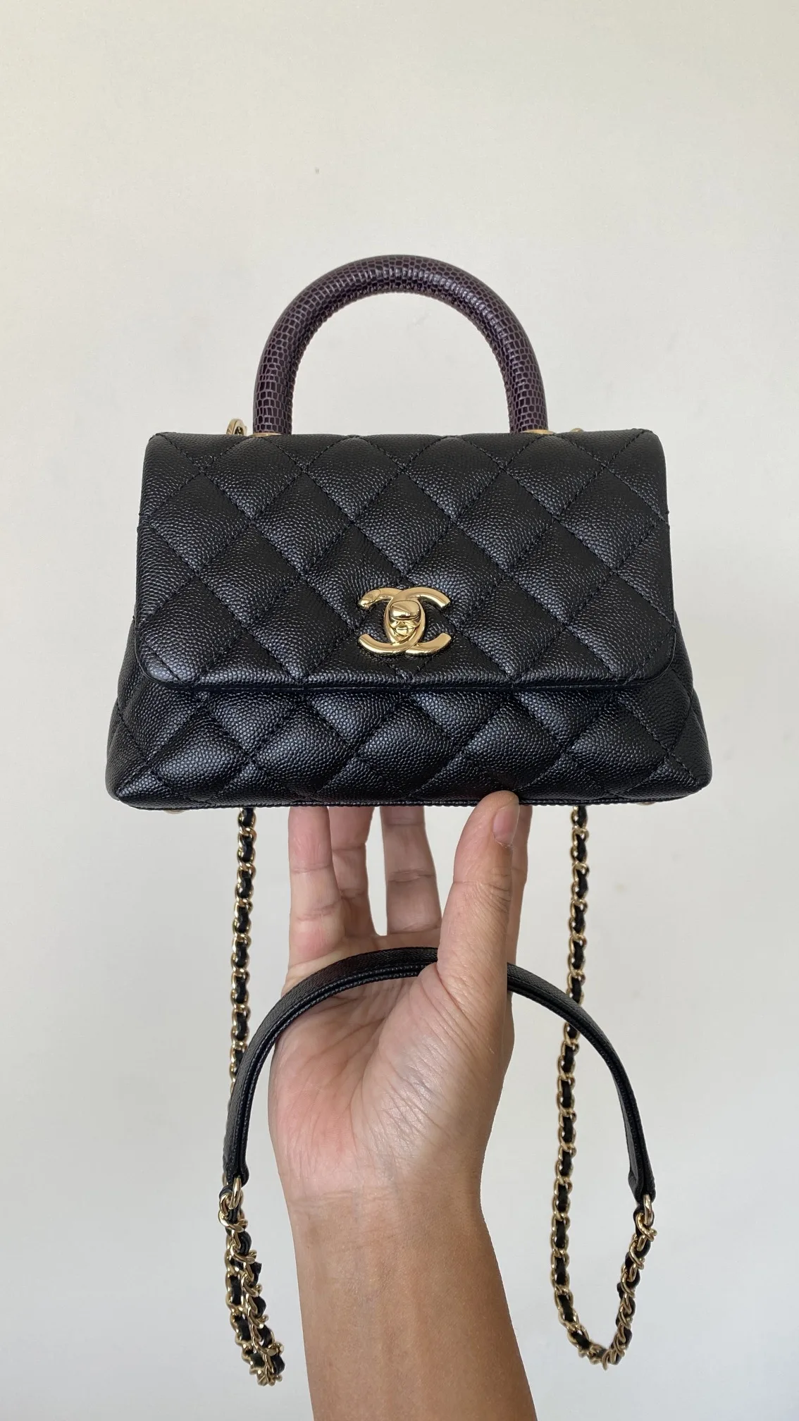 Alternative view of Chanel Coco Mini Bag Mini Top Handle Bag / Black Gold Hardware