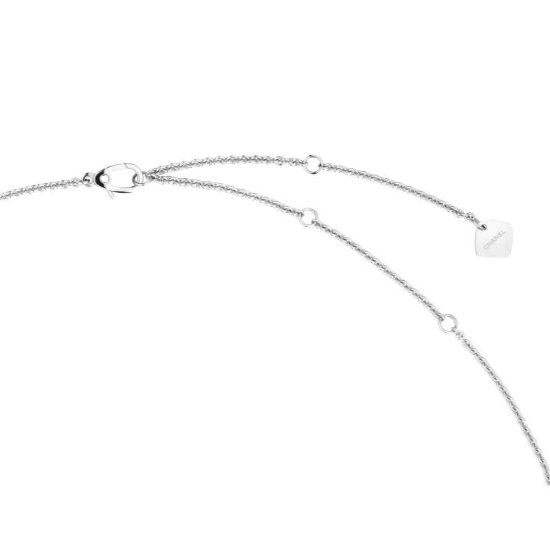 Chanel Coco Necklace Silver Hardware - Image 4