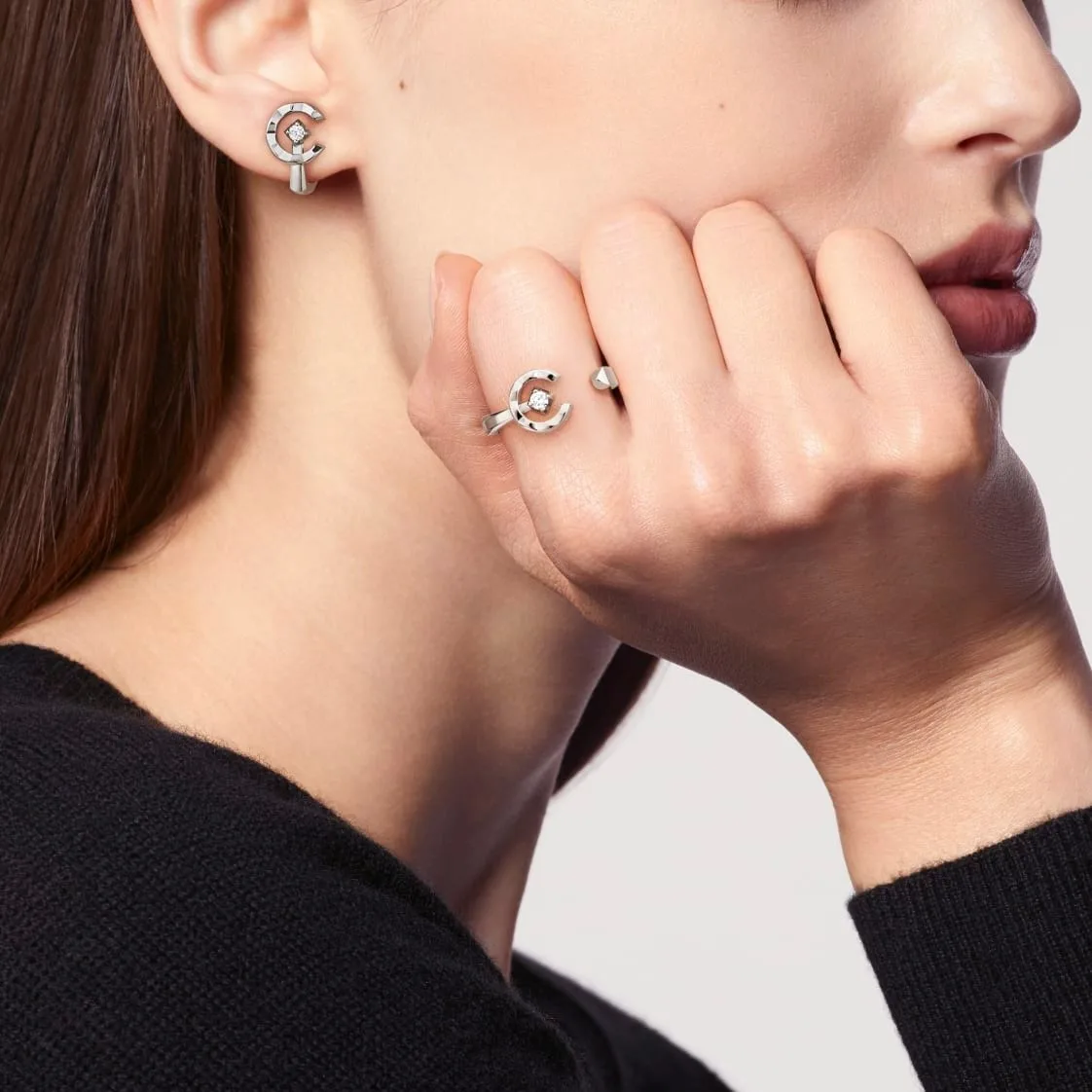 Chanel Coco Ring Silver Hardware - Image 6