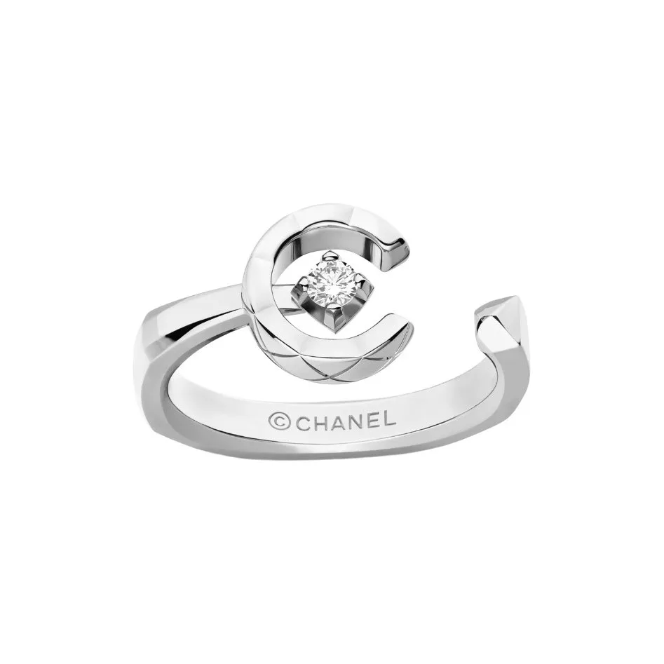 Alternative view of Chanel Coco Ring Silver Hardware
