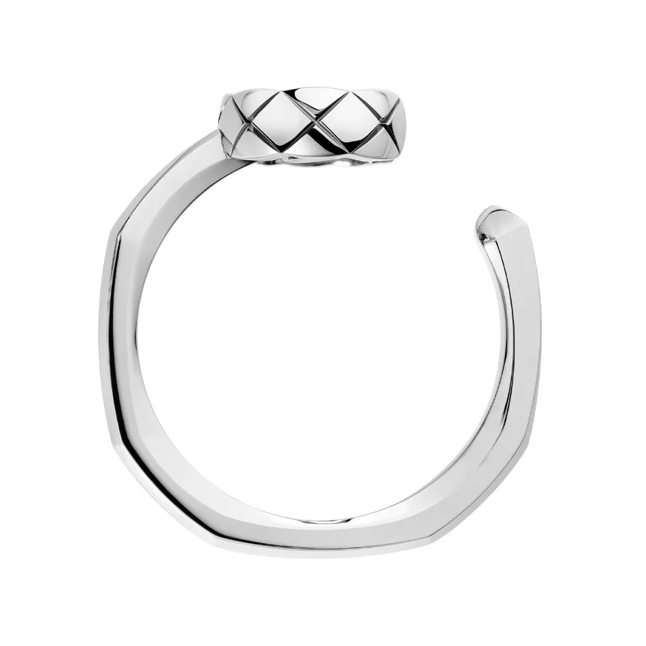 Chanel Coco Ring Silver Hardware - Image 3