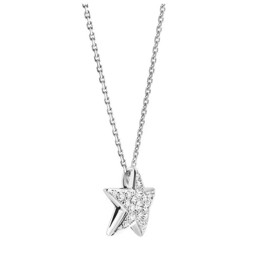 Chanel Comete Geode Necklace Silver Hardware - Image 4