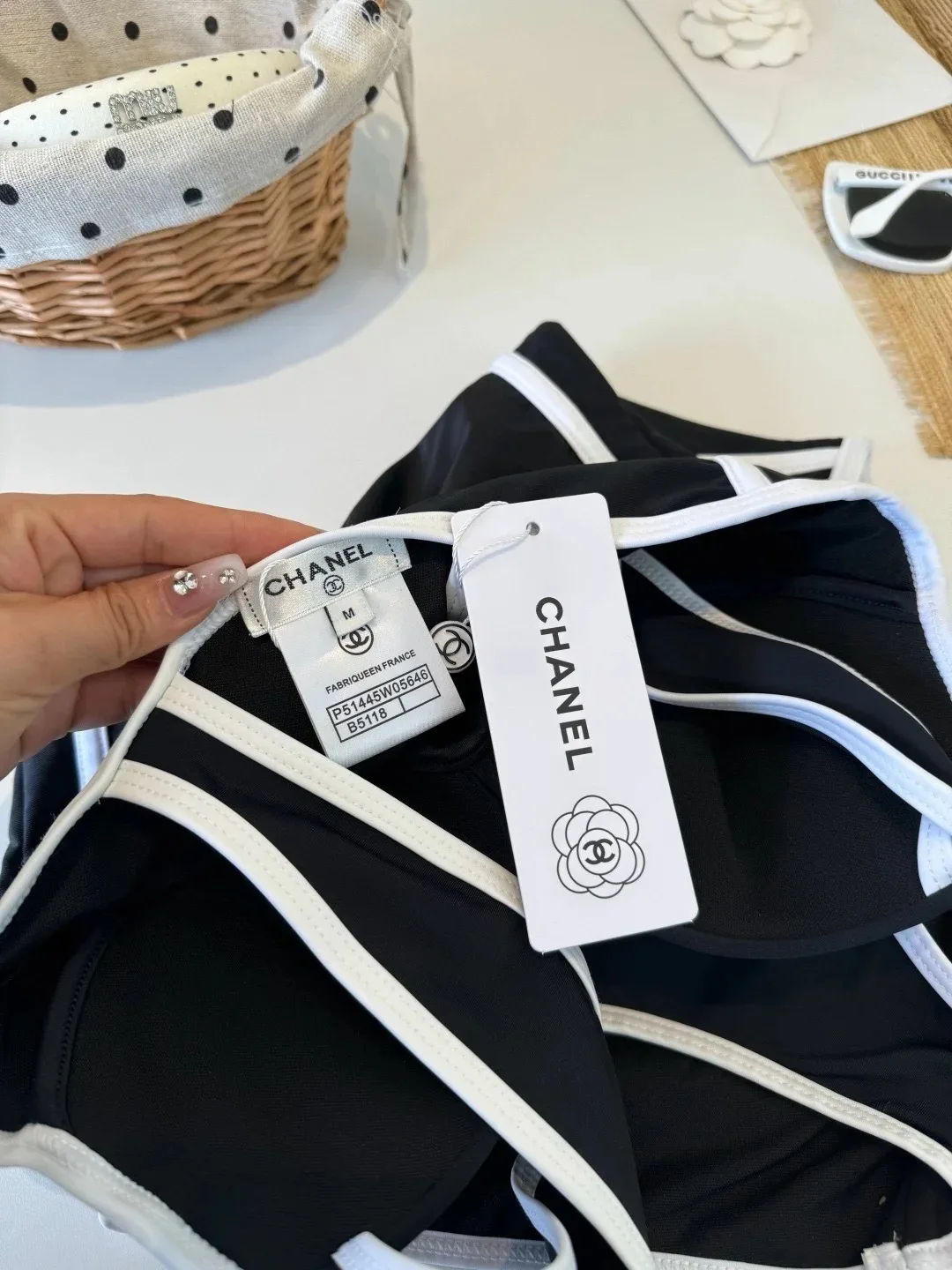 Chanel Contoured Interlocking CC One-Piece Swimsuit Black - Image 11