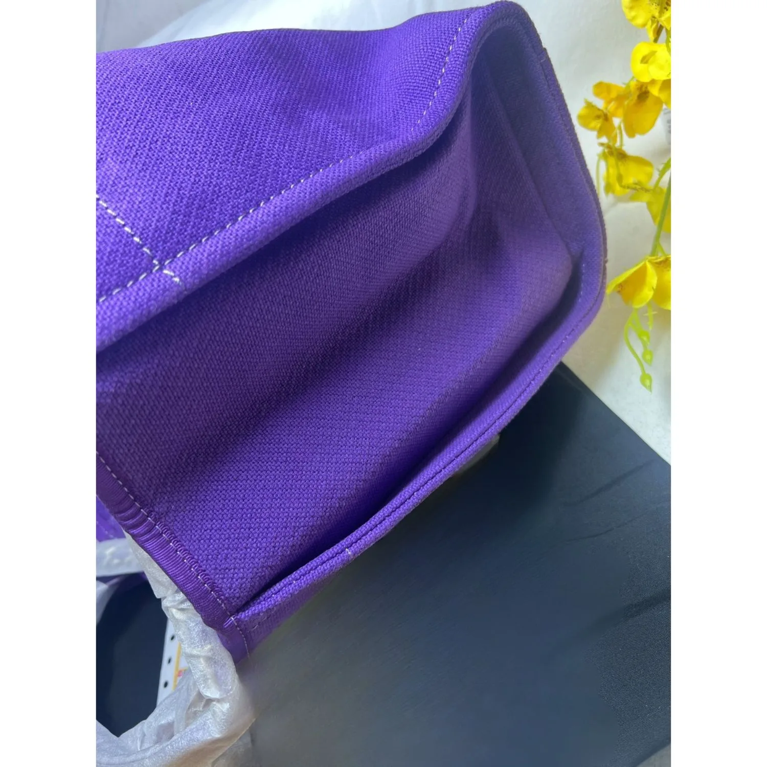 Chanel Deauville Tote Bag Pouch Purple / - Image 4