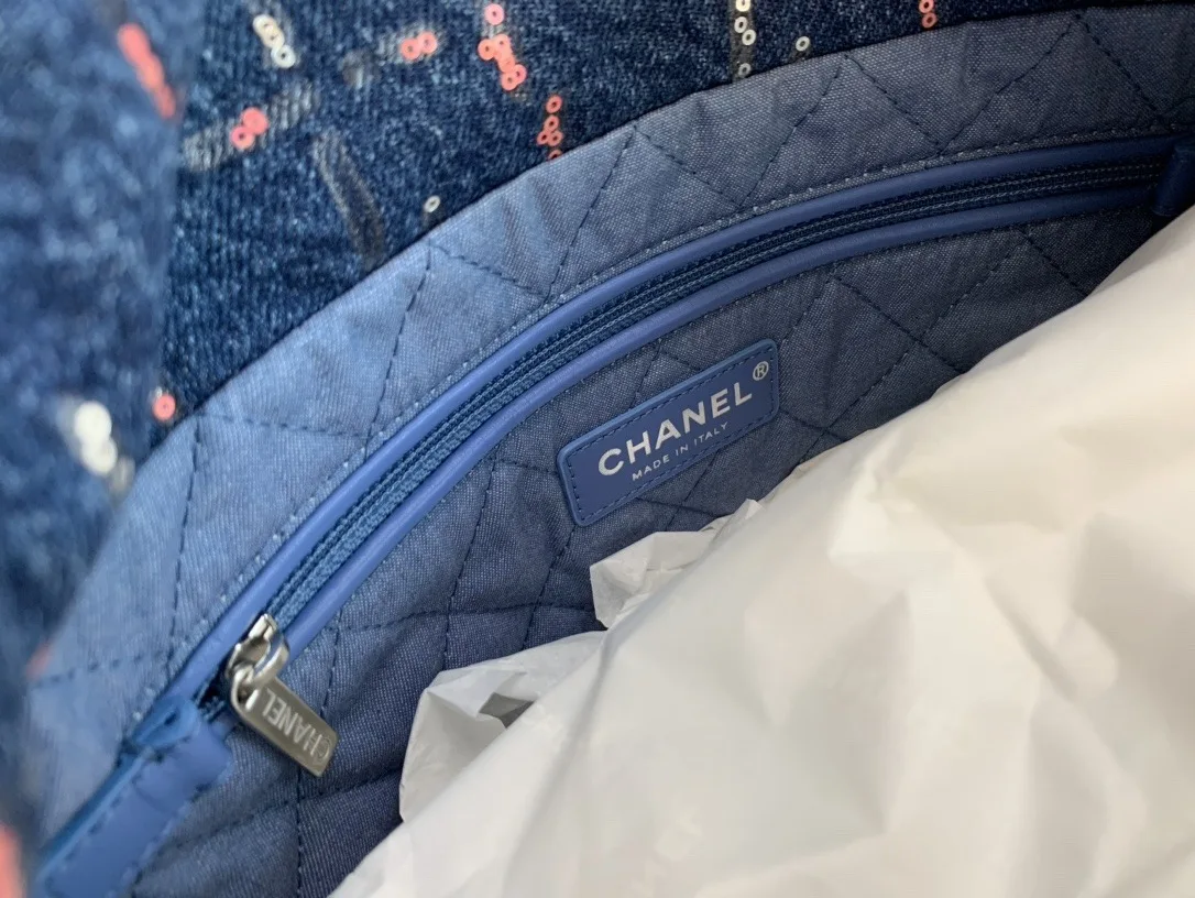 Chanel Demin Medium Bag Blue / - Image 9