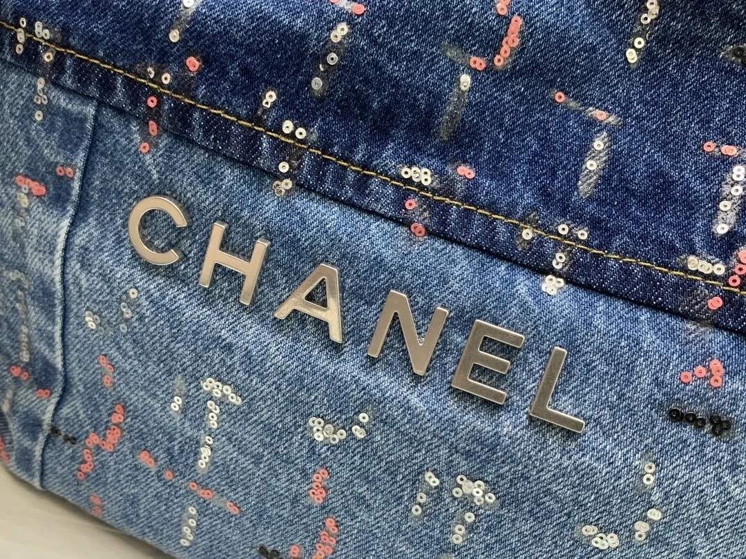 Chanel Demin Medium Bag Blue / - Image 8