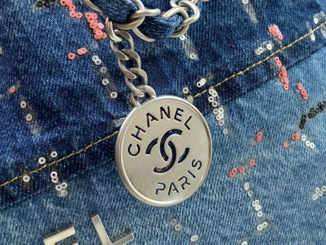 Chanel Demin Medium Bag Blue / - Image 7