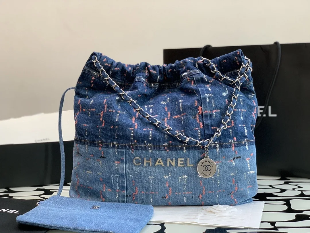 Chanel Demin Medium Bag Blue / - Image 6