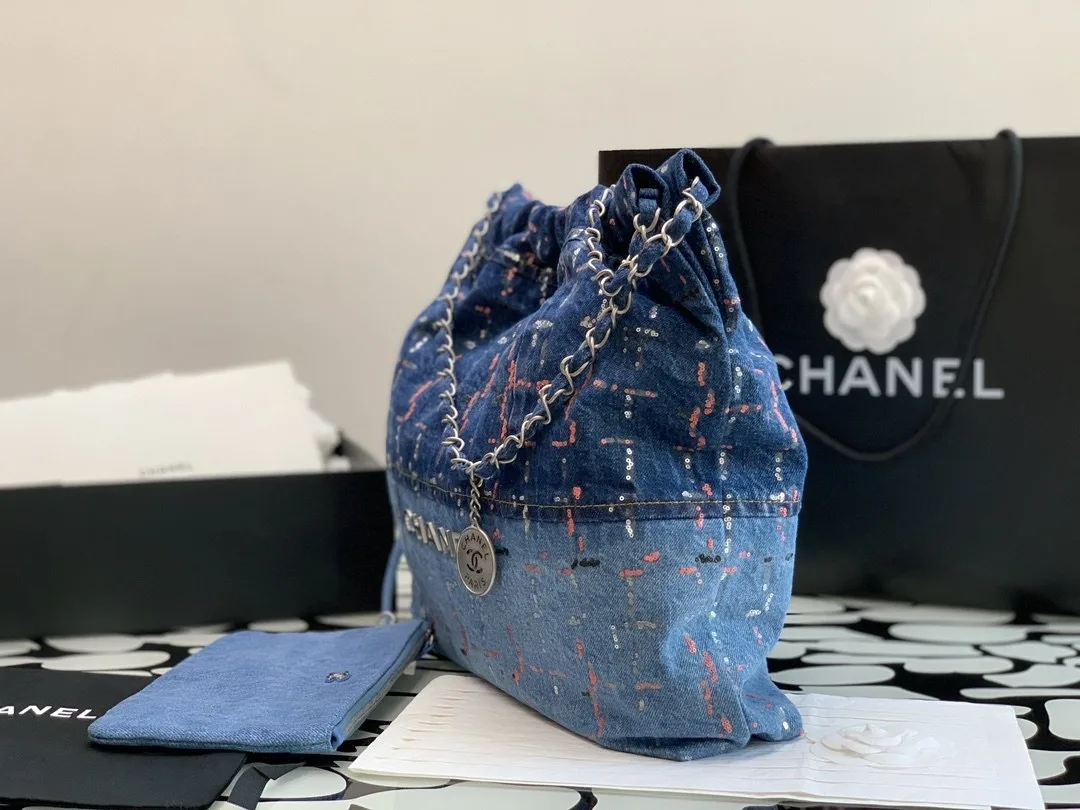 Chanel Demin Medium Bag Blue / - Image 5