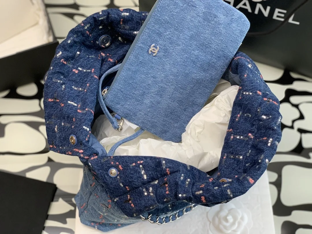 Chanel Demin Medium Bag Blue / - Image 4