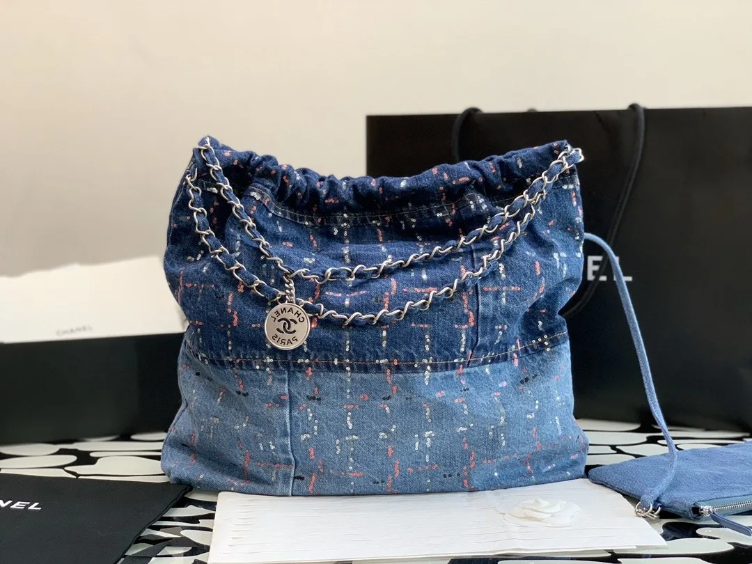 Chanel Demin Medium Bag Blue / - Image 3