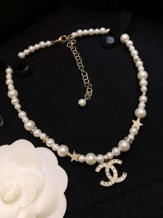 Chanel Diamond Double C Pentagram Necklace Gold - Image 7