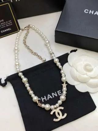 Chanel Diamond Double C Pentagram Necklace Gold - Image 6