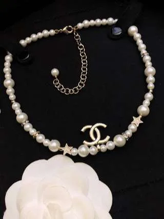 Chanel Diamond Double C Pentagram Necklace Gold - Image 4