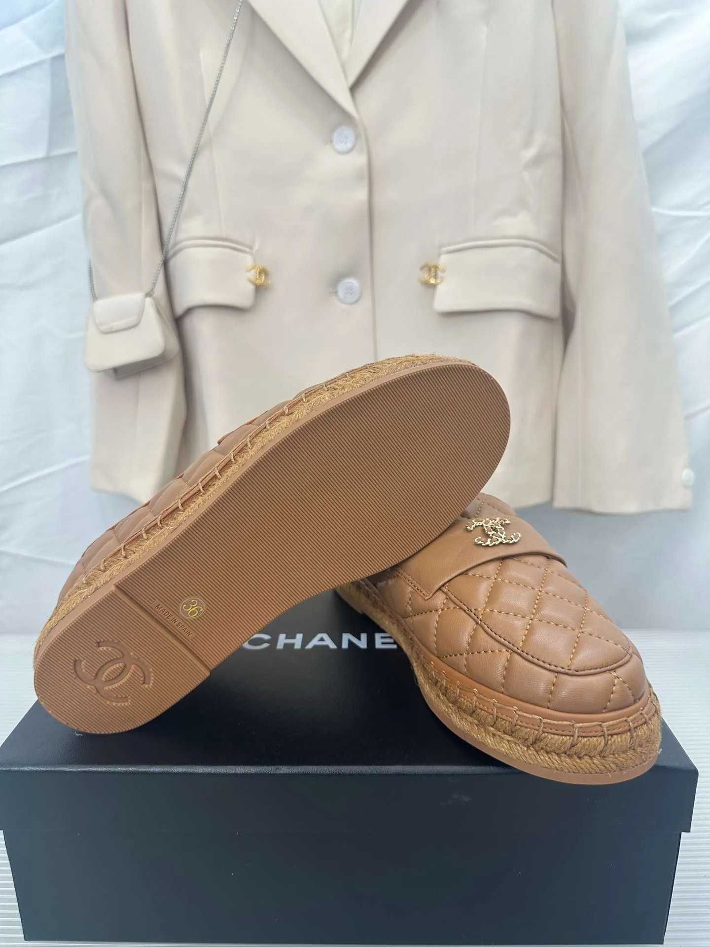Chanel Double C Buckle Fisherman Loafers Brown - Image 8