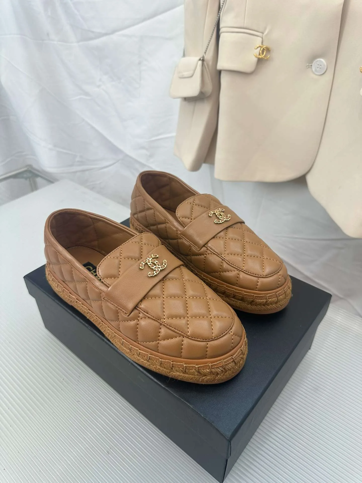 Chanel Double C Buckle Fisherman Loafers Brown - Image 7