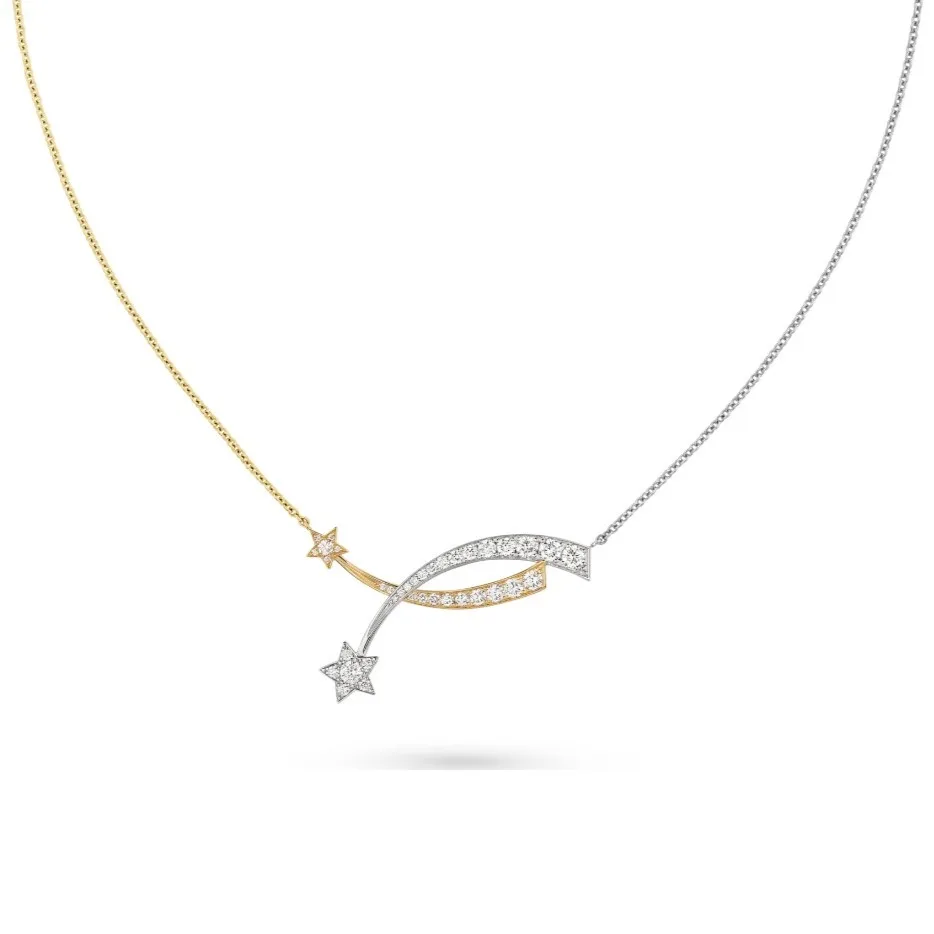 Chanel Etoile Filante Necklace Silver/ Gold Hardware - Image 4